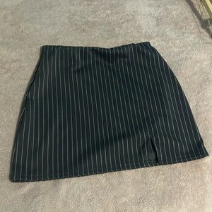 SO Black and White Pinstripe Mini Skirt